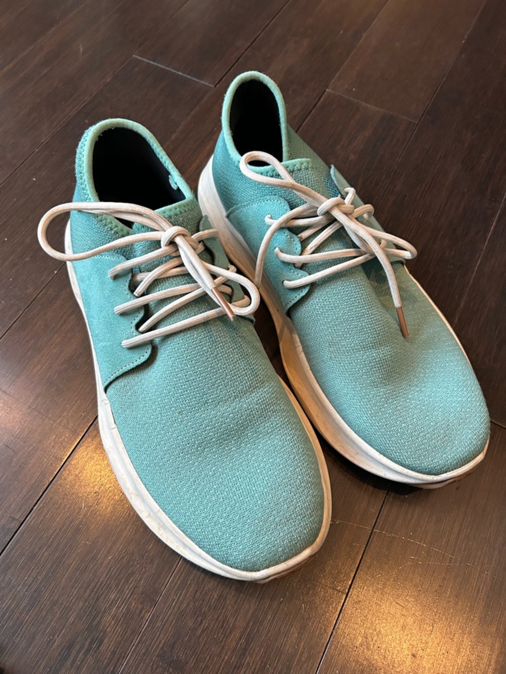 Vessi Aqua Green Knit Men's Athletic Sneakers